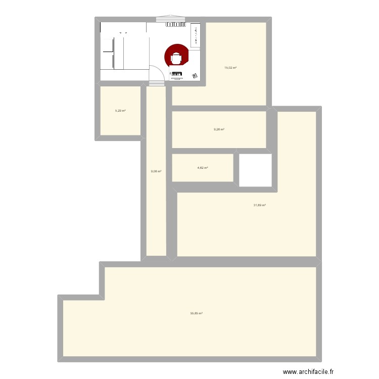 House. Plan de 7 pièces et 131 m2