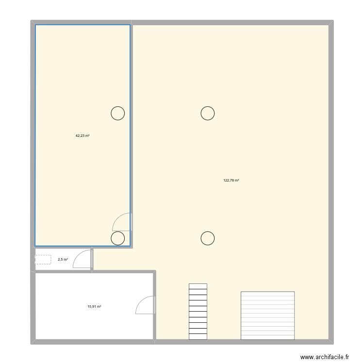 Lesage. Plan de 4 pièces et 183 m2