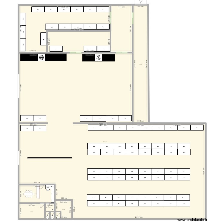 DPS TOURS. Plan de 9 pièces et 1416 m2