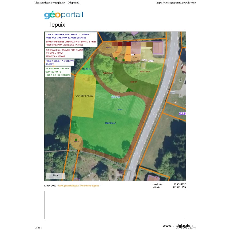 LEPUIX. Plan de 0 pièce et 0 m2