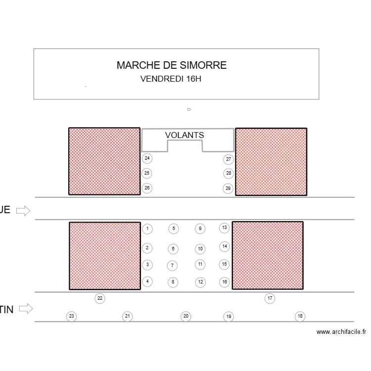 plan marché . Plan de 0 pièce et 0 m2