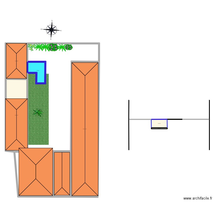 PLAN DE MASSE. Plan de 6 pièces et 194 m2