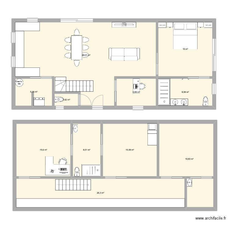 Al et wil 2. Plan de 11 pièces et 171 m2