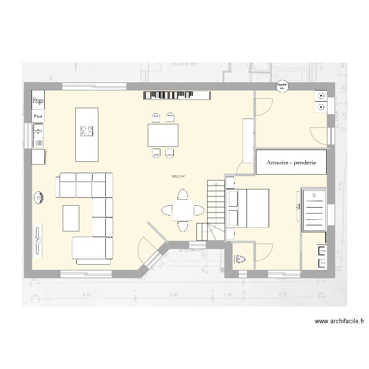 plan1-test2. Plan de 1 pièce et 109 m2