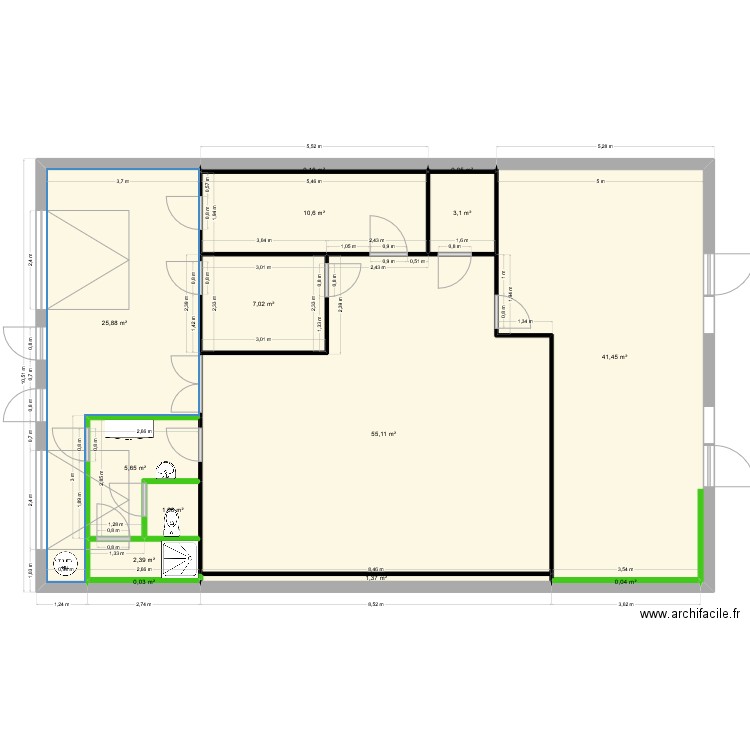 PLAN LABORATOIRE SARTILLY. Plan de 14 pièces et 155 m2