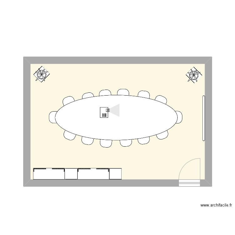 Salle EM. Plan de 1 pièce et 28 m2