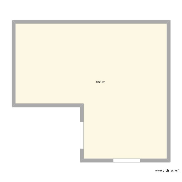 plan. Plan de 1 pièce et 92 m2