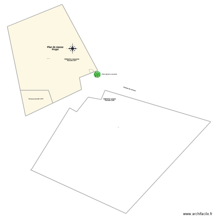 plan de masse avant. Plan de 1 pièce et 306 m2