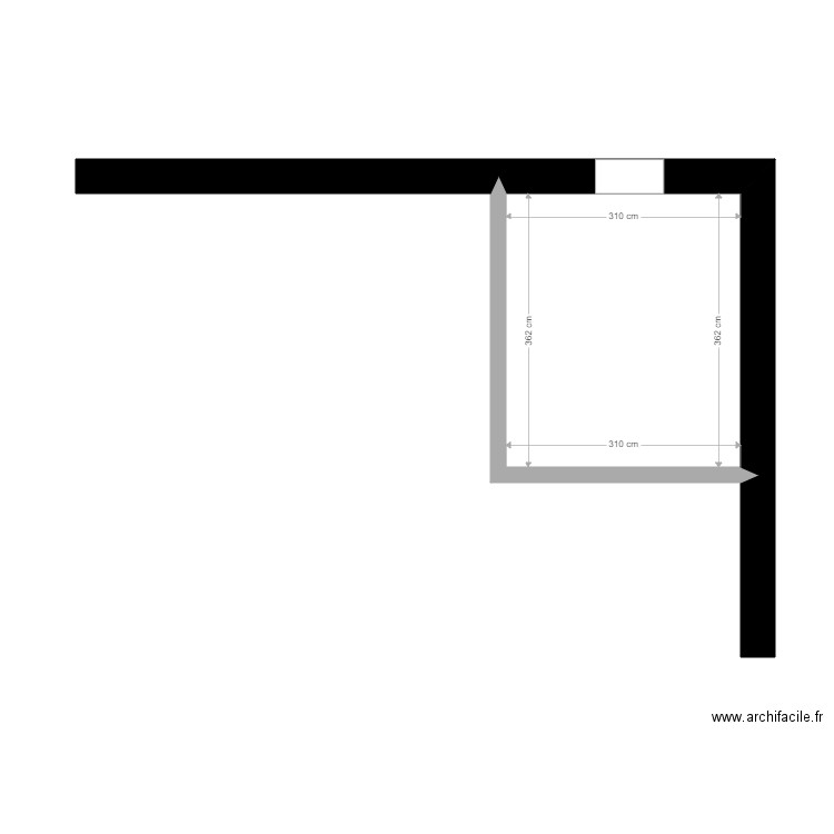 Veranda V1.0. Plan de 1 pièce et 11 m2