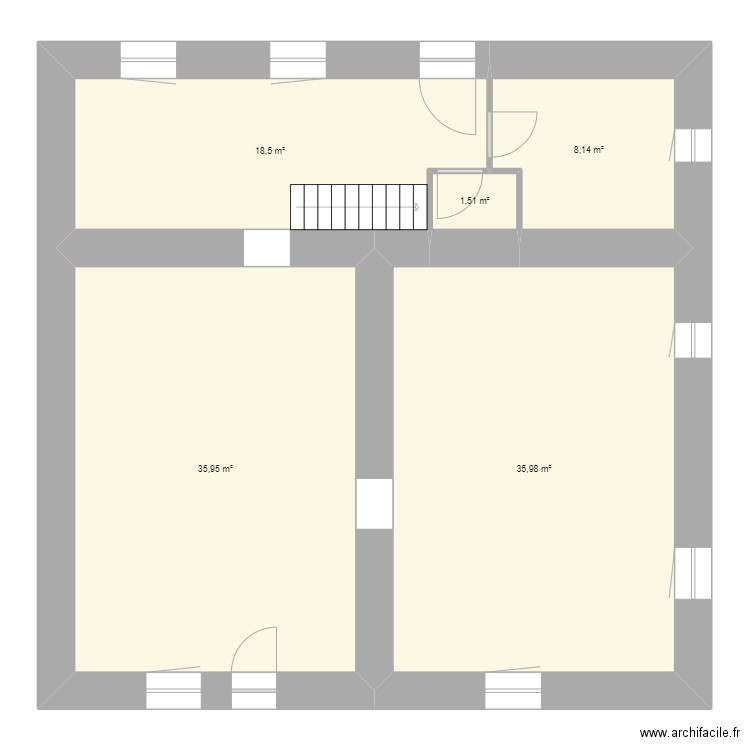 Maison Plan de Base. Plan de 12 pièces et 176 m2