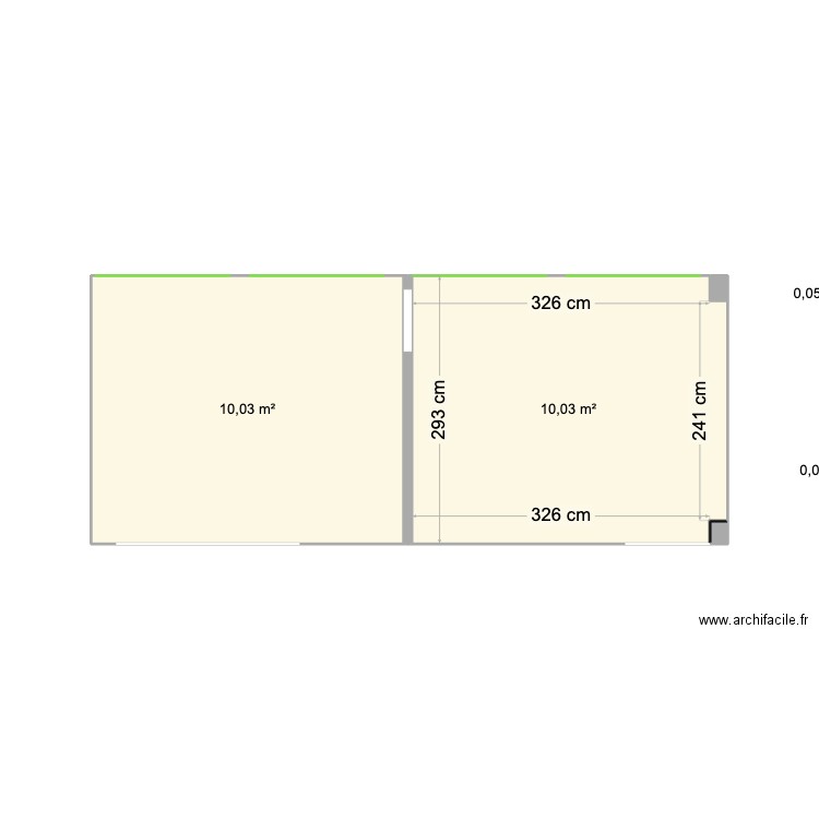 cuisine. Plan de 4 pièces et 20 m2