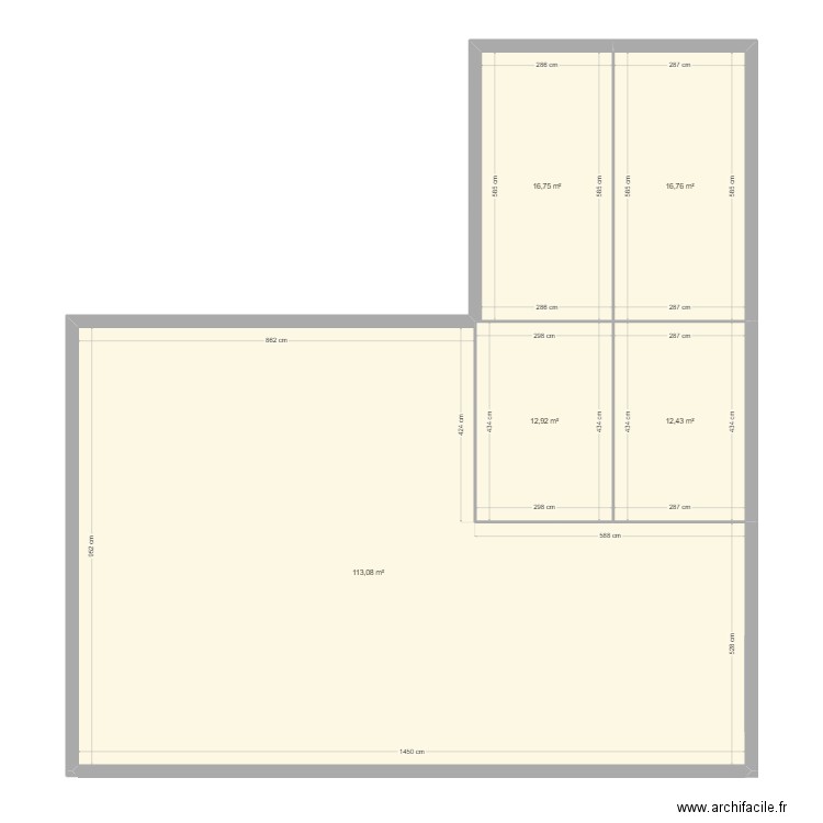 NidPanier. Plan de 5 pièces et 172 m2