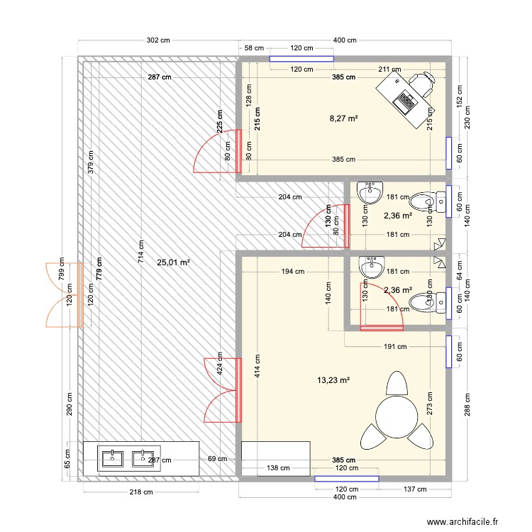 COPEJ V3. Plan de 5 pièces et 51 m2