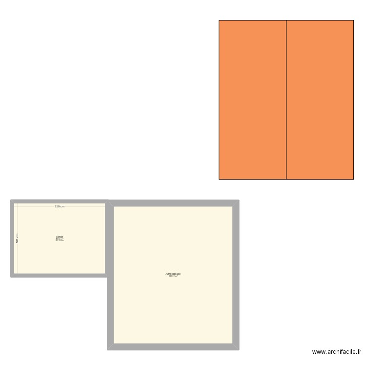 Maison 1. Plan de 2 pièces et 153 m2