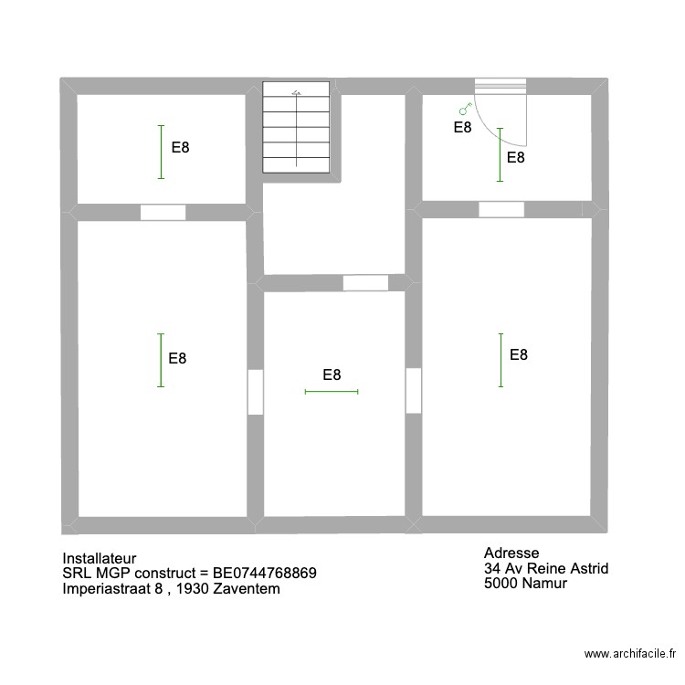 reine astrid vide ventile '. Plan de 6 pièces et 49 m2