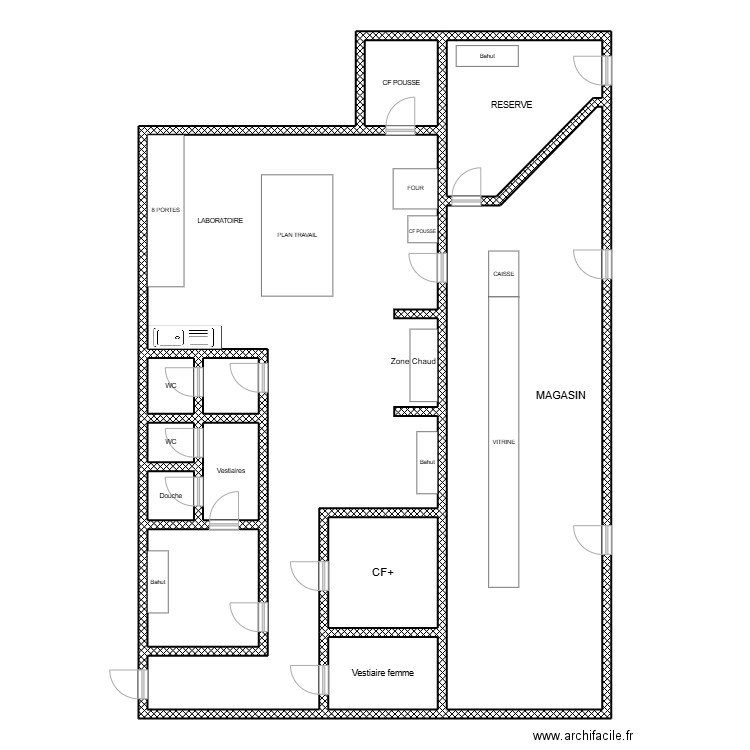 FOURNBIL DE BIARD CENTRE. Plan de 12 pièces et 204 m2