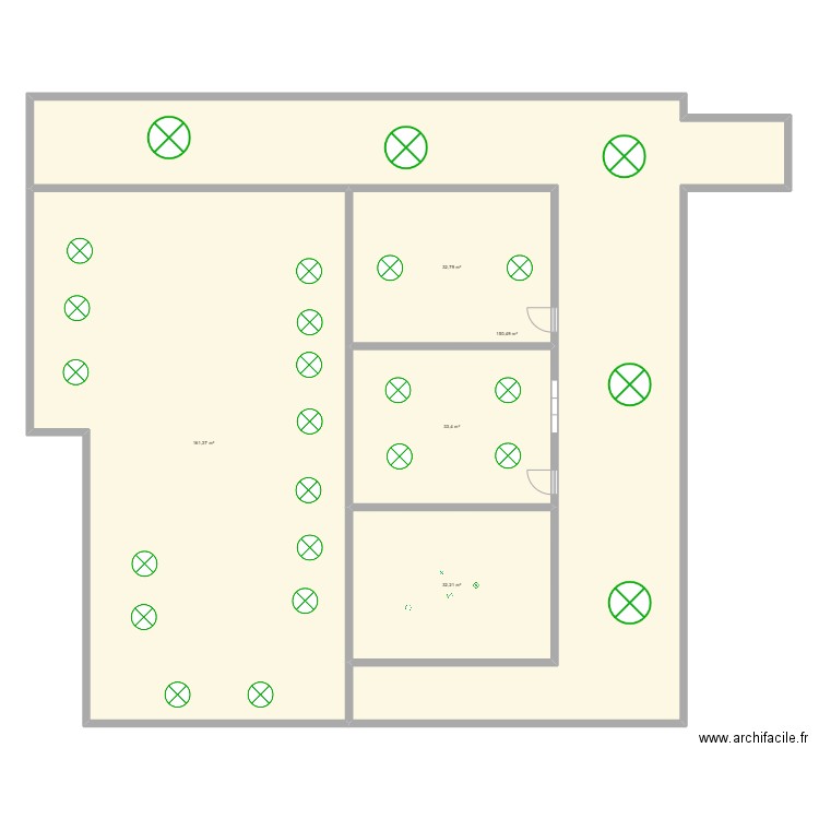 bâtiment dumas. Plan de 5 pièces et 410 m2