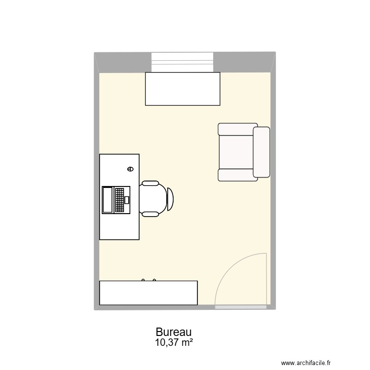 Maison Champcevinel - Bureau Gérard. Plan de 1 pièce et 10 m2