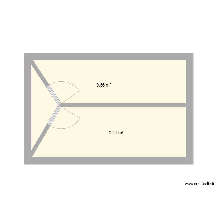 etage etaples. Plan de 2 pièces et 19 m2