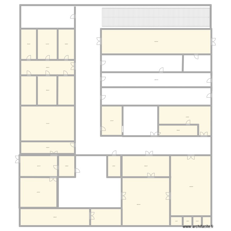 cuisine centrale GR. Plan de 23 pièces et 888 m2