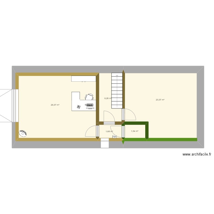 garage le goulet base. Plan de 5 pièces et 59 m2