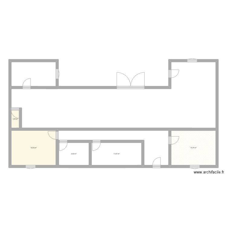 Maison morville . Plan de 5 pièces et 51 m2