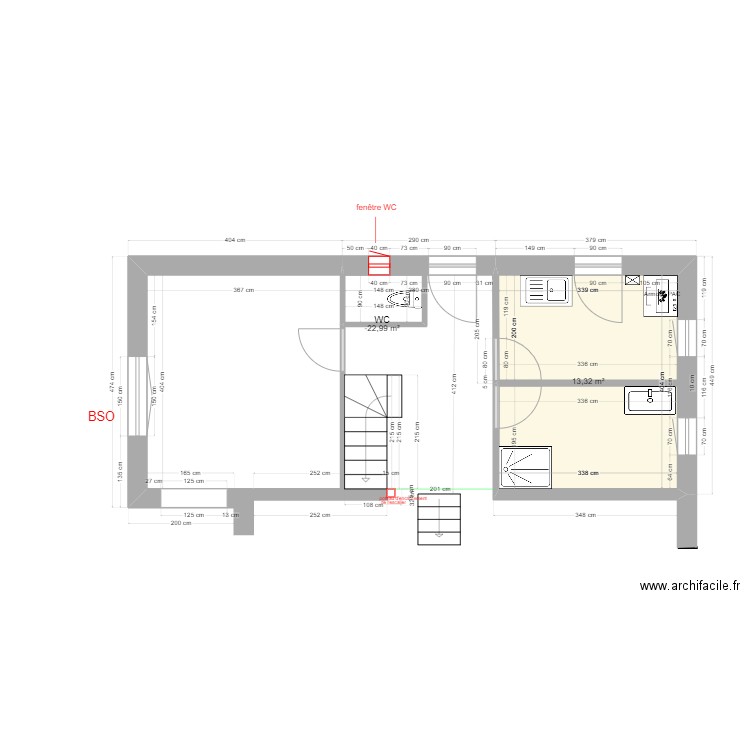 fenetreWCpartienord/tyboisJouan. Plan de 0 pièce et 0 m2