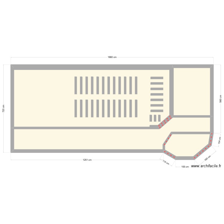 UC Leclerc. Plan de 4 pièces et 105 m2