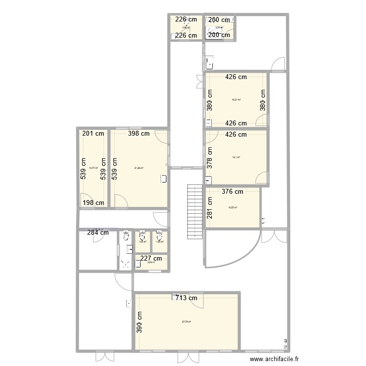 RDC VP equipé2. Plan de 12 pièces et 116 m2