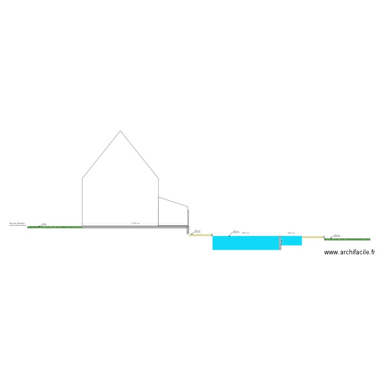 plan de coupe. Plan de 0 pièce et 0 m2