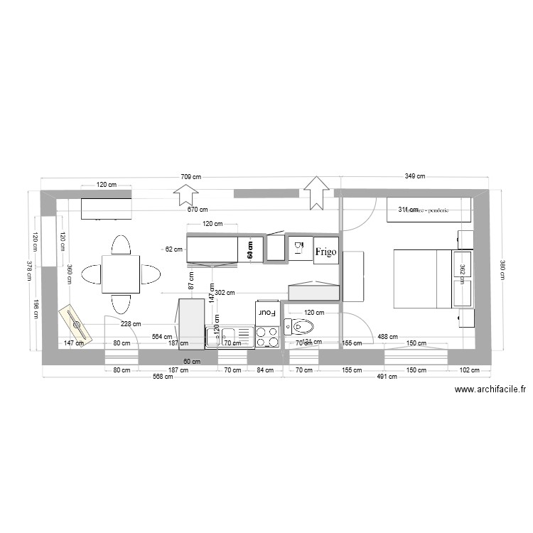 Narrosse /Appart Est V4. Plan de 0 pièce et 0 m2