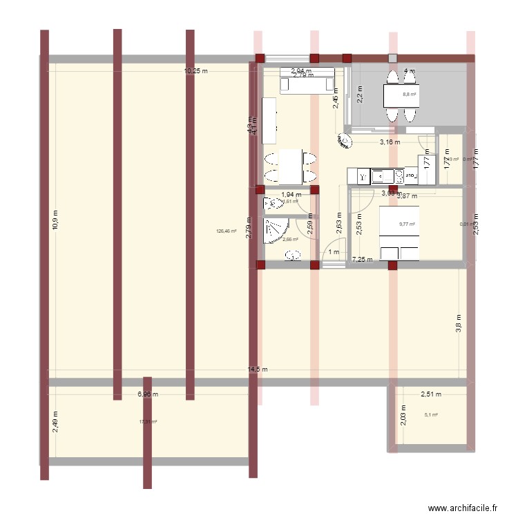 ONESIA - GRANGE SIMULATION STUDIO. Plan de 10 pièces et 173 m2