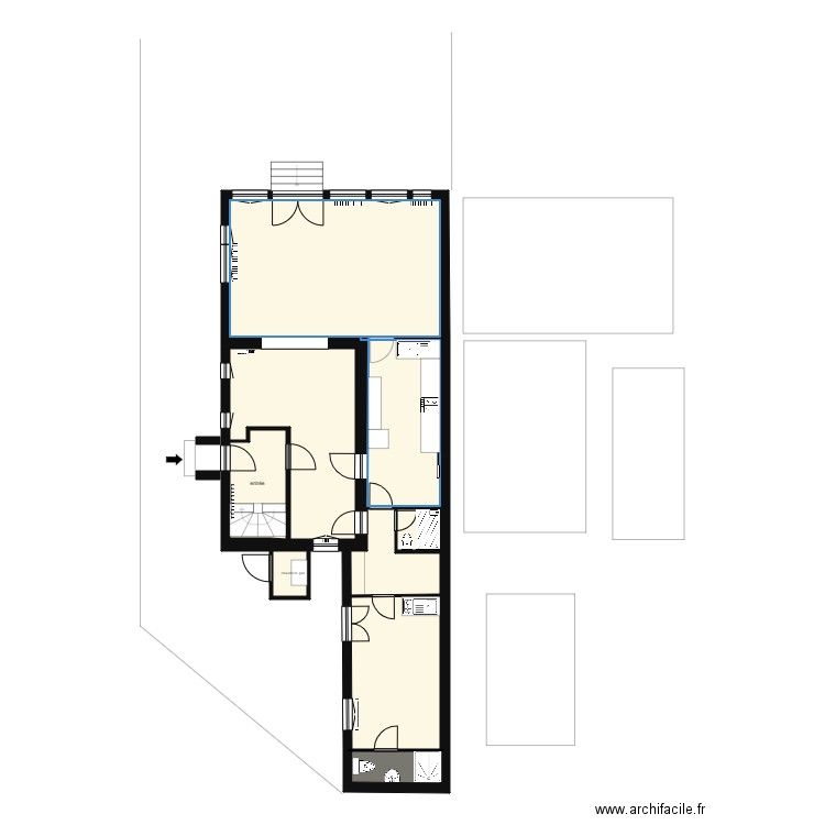 Saint Cyr 0. Plan de 6 pièces et 88 m2