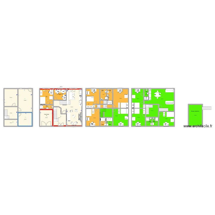 Hambursin 12 techniques. Plan de 30 pièces et 395 m2