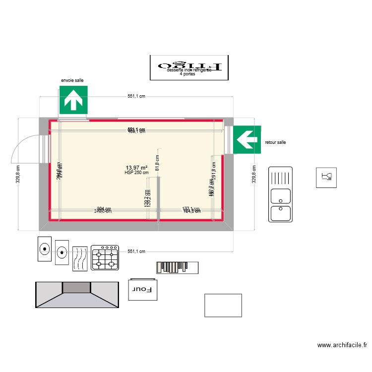 bovin .1. Plan de 1 pièce et 14 m2