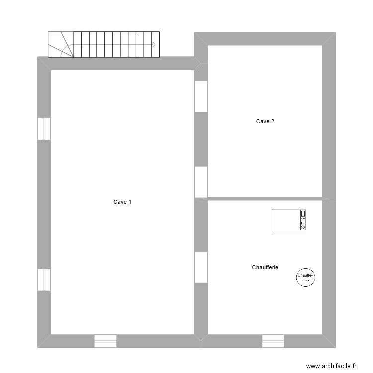 Lopes Cave. Plan de 3 pièces et 71 m2