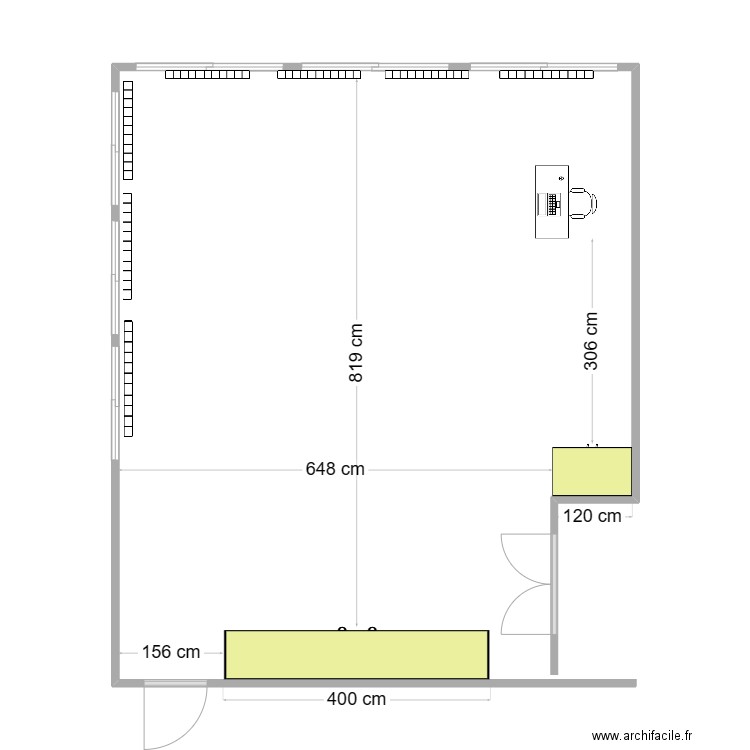 Aménagement placards coulissants Salle 33. Plan de 0 pièce et 0 m2