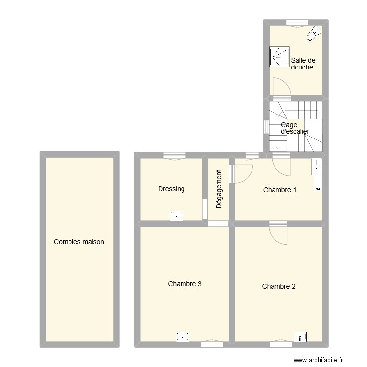 DIDEROT ETAGE 2. Plan de 8 pièces et 99 m2