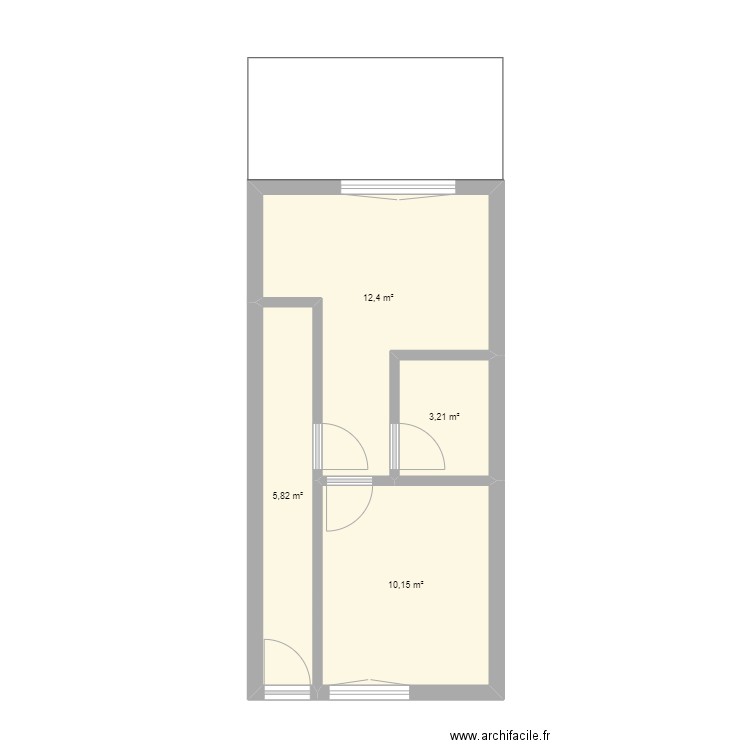 app 2. Plan de 4 pièces et 32 m2