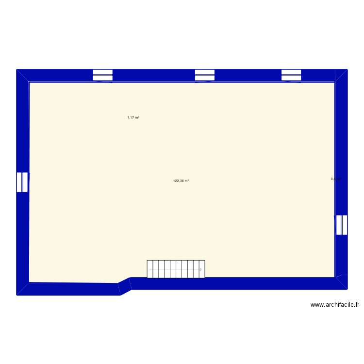 duplex. Plan de 3 pièces et 124 m2