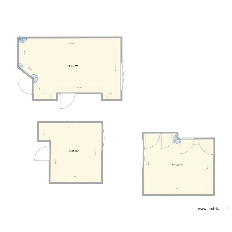 leokanner. Plan de 3 pièces et 39 m2