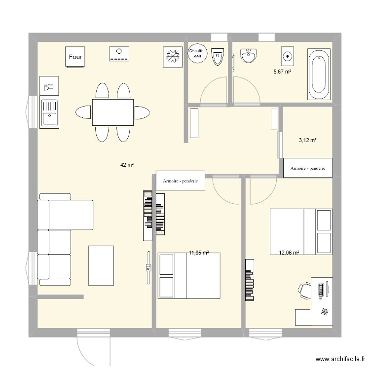 MAISON CARPENTRAS 1. Plan de 5 pièces et 75 m2