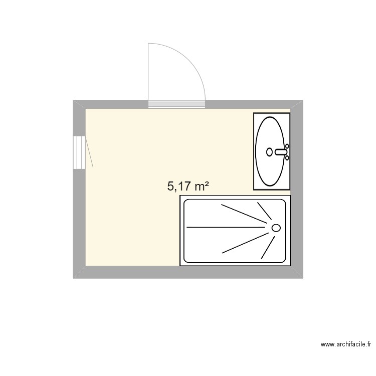 Dumas Nancy. Plan de 1 pièce et 5 m2