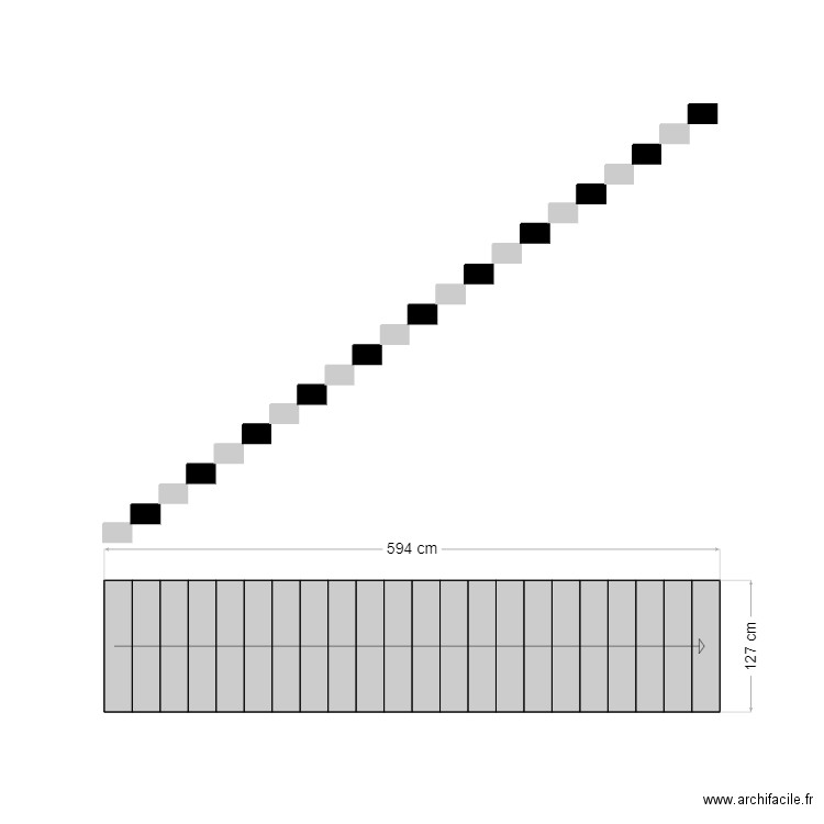 Escalier vide sanitaire lin. Plan de 0 pièce et 0 m2