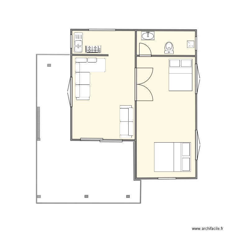 zdfsf. Plan de 3 pièces et 17 m2