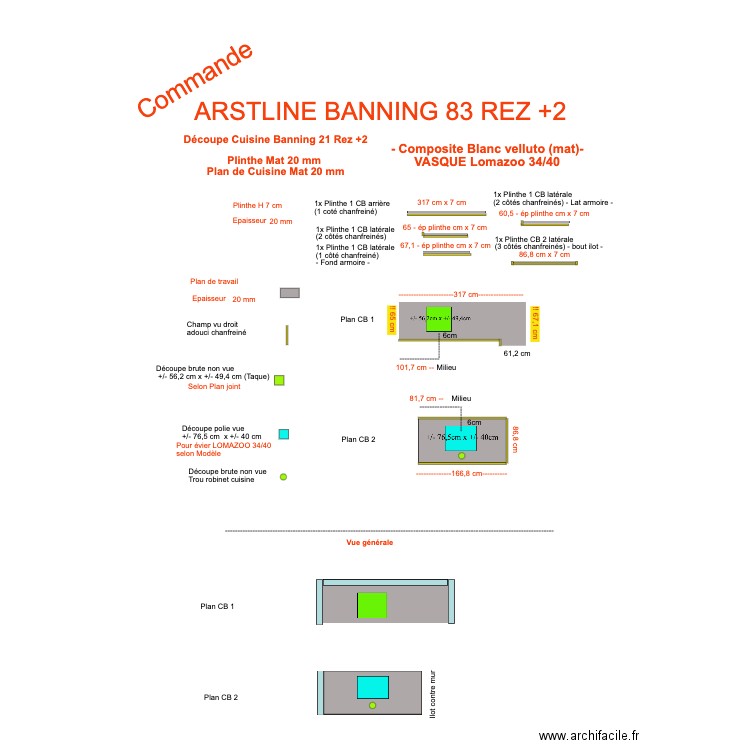 Def Découpe Cuisine Banning 83 Rez+2. Plan de 0 pièce et 0 m2