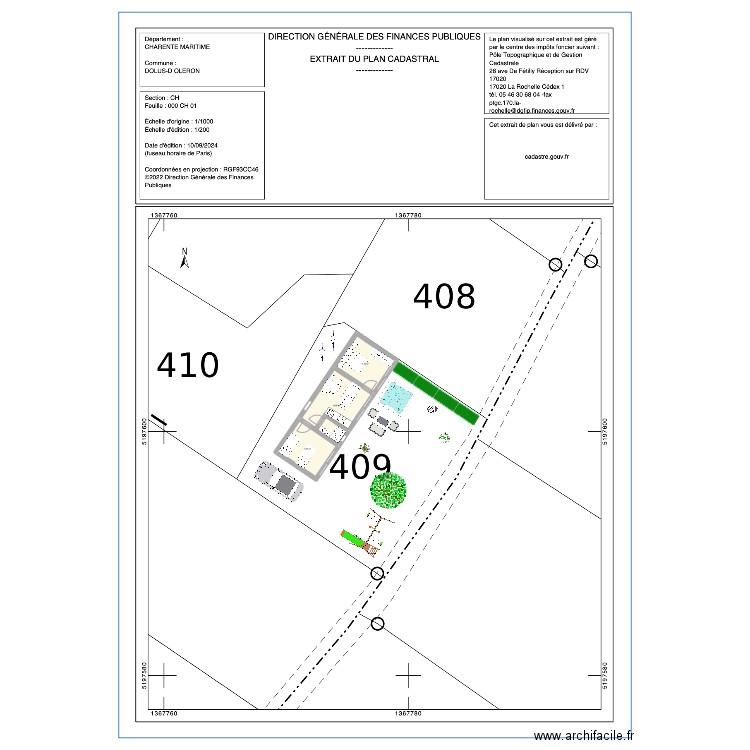 DOLUS. Plan de 3 pièces et 40 m2