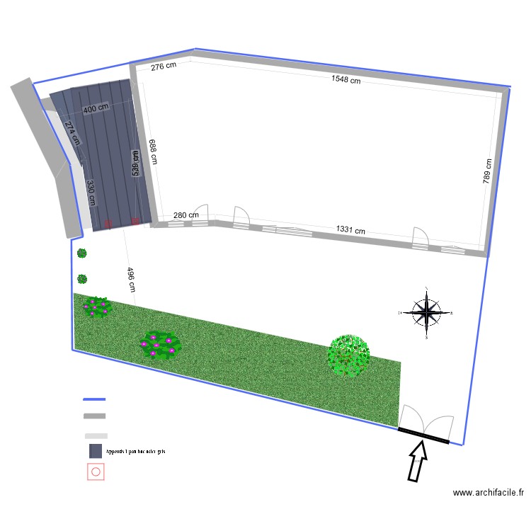 Appentis miss123. Plan de 1 pièce et 136 m2