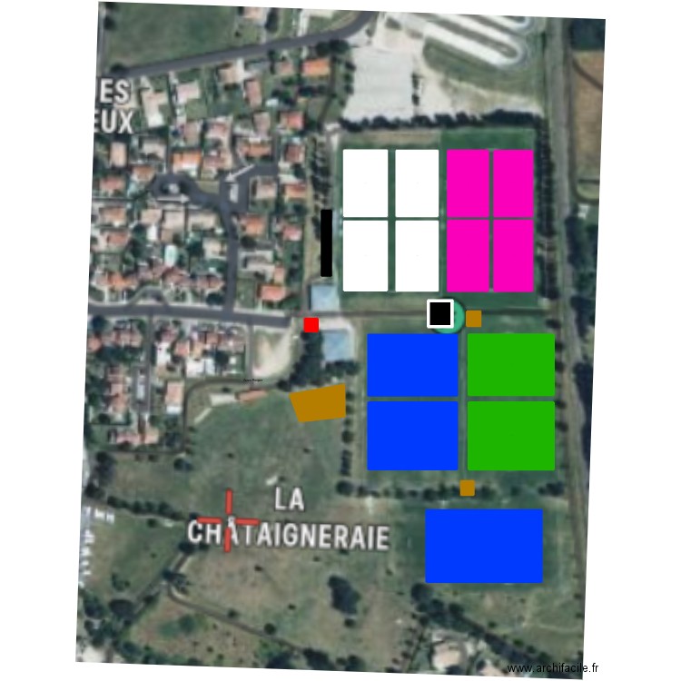 Rugby - Tournois Chataigneraie.. Plan de 19 pièces et 6622 m2