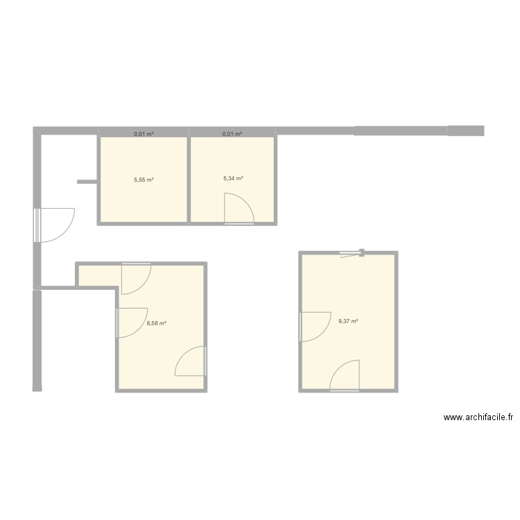 LOFT. Plan de 6 pièces et 29 m2